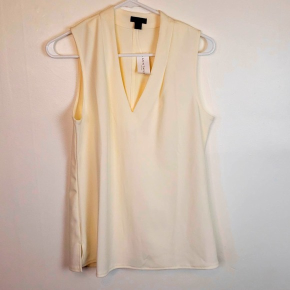 Ann Taylor Factory Ivory Sleeveless Blouse - Picture 1 of 6